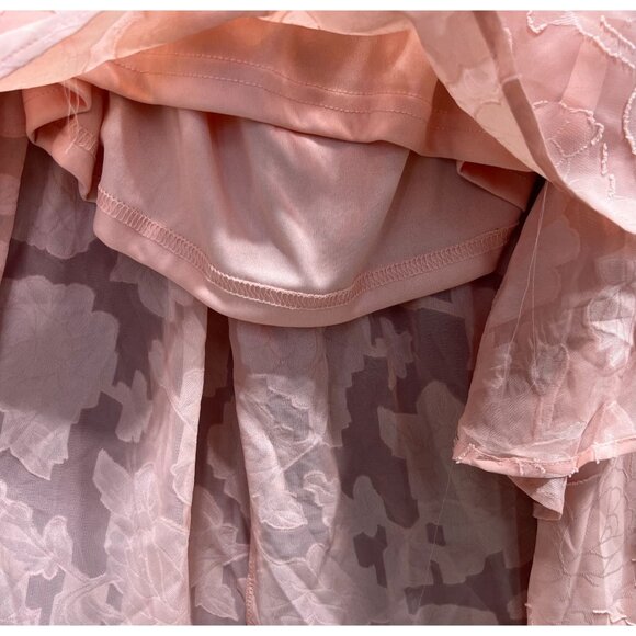 Rue 21 - Women's Summer Sleeveless High Low Hem Ruffle Floral Dress - Pink - 1X - Picture 11 of 16